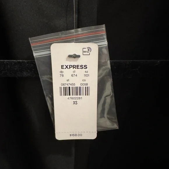NWT Express Black Blazer with Gold Chain Trim Detail - Picture 5 of 9